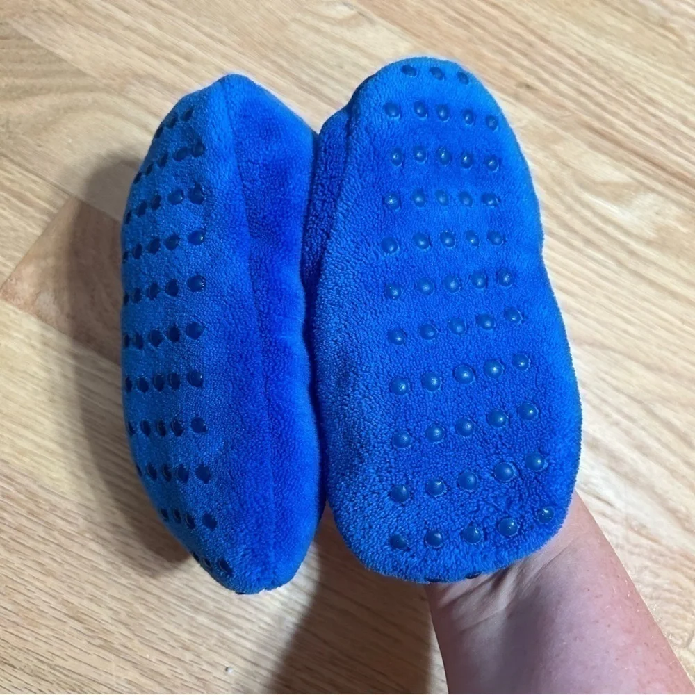 Disney Mickey Mouse Plush Slippers Sz 9 10 Kids Shoes Blue